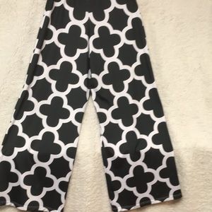 Black and white slacks